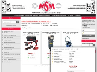 Onlineshop für Werkzeuge und Betriebsmittel von A-Z